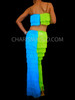 Green Blue Yulia Samba Fringe Pants And Top