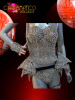 Full Gaga Inspired Spiky Costume Set (Corset, Hip, Leg And Arms)