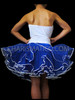 Royal Blue And White Zipper Front Sequined Corset And Matching Tutu