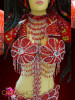 Four Piece Red And White Floral Brazilian Carnival Costume Set