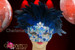 Sapphire And Crystal Crusted Diva's Carnival Mask With Royal Blue Feathers