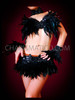 Black Feather Samba Burlesque Bra & Belt