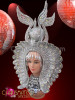 Silver Glitter Diva Drag Queen Egyptian Pharaoh Headdress With Beading