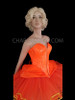 Intense Orange Vinyl Gaga Corset And Golden Trimmed Tulle Tutu