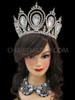 Diva's Classic Iridescent Rhinestone Adorned Shimmering Crystal Tiara Crown Headdress