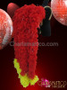 Diva's Stunning Yellow Tipped Bright Red Feather Boa Cabaret Backpack