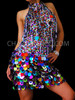 Multi-Color Sexy Diva Sequin Showgirl Dance Dress