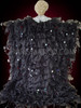 Black Organza Cabaret Magic Drag Queen Ruffle Wing Coat
