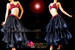 Ruby Beaded Black Satin Paso Bra And Matching Two-Tier Skirt