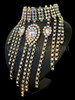 Chariamatico Choker Style Iridescent Crystal Ab Necklace With Loose Crystal Fringe