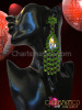 Emerald Green Rhinestone Cluster Teardrop Crystal Drag Queen's Chandelier Earrings