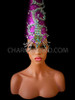 Purple Glitter Princess Cone Diva Drag Queen Crystal Accented Cap