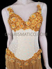 Gold Beaded And Sequined Showgirl Leotard