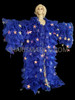Royal Blue 'You Are The Star' Ruffle Organza Drag Queen Coat
