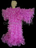 Light Purple Shimmering Organza Ruffle Drag Queen Showtime Coat