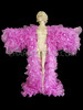 Light Purple Shimmering Organza Ruffle Drag Queen Showtime Coat
