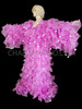 Light Purple Shimmering Organza Ruffle Drag Queen Showtime Coat