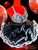 Silver Embellished Black Leotard With White Edged Net Ruffle Tutu