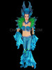 blue mermaid Drag costume with matching headdress & Collar