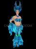 blue mermaid Drag costume with matching headdress & Collar