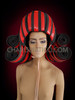 Daring Bold Retro Styled Red And Black Ribbon Wig Headdress