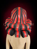 Daring Bold Retro Styled Red And Black Ribbon Wig Headdress