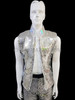 Metallic Silver Sequin Cabaret men Vest
