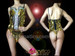 Metallic Gold Teardrop Sequin Corset Illusion Top With Matching G-String
