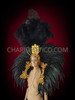Black Feather Samba Backpack And Matching Headdress Set