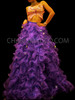 Purple Ruffle Organza Drag Queen Cabaret Skirt