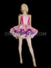 Lavender PVC Drag Queen Dollie Dress With Tutu