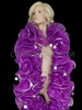 Purple Ruffle Organza Drag Queen Cabaret Boa