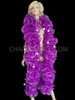 Purple Ruffle Organza Drag Queen Cabaret Boa