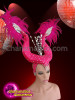 Feather Accented Fuchsia And Crystal Dusted Maleficent Horn Inspired Headdress