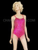 Classic Styled Fuchsia Beaded Fringe Showgirls' Costume Base Dance Leotard