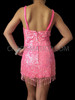 Sweet Blush Pink Glittery Sequin Dance Dress With Beaded Fringe