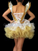 White And Gold Sequin Lady Gaga Corset With Matching Organza Tutu