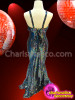 Sexy Sleek Black Iridescent Sequin Covered Ball Gown
