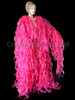 Fuchsia Tissue Organza Drag Queen Ruffle Coat