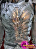 Complete Silver Mirror Tiled Futuristic Armor Like Diva Men's Costume