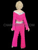 Chelsea-Style Samba 'Dancing with the Stars' Off Shoulder Top + Pink Fringe Dance Pants
