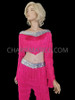 Chelsea-Style Samba 'Dancing with the Stars' Off Shoulder Top + Pink Fringe Dance Pants