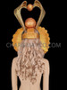 Golden Glitter Ancient Egyptian Style Headdress With Ruby Crystal Accents