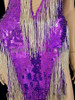 Purple Silver 'Take Me Home' Cher Sequin Diva Showgirl Dress