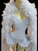 Classy Iridescent White Sequin Marabou Feather Ice Queen Costume Set