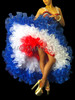 4Th Of July Floor Length Tri-Colored  Cancan Dance Costume