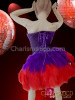 Beautiful Fish Purple Corset With Red Feather Skirt