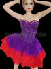 Beautiful Fish Purple Corset With Red Feather Skirt