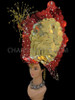 Butterfly Shaped Bright Gold And Red Colored Combination Headdress