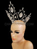 Stone Studded Big Silver Crown For A Royal Look